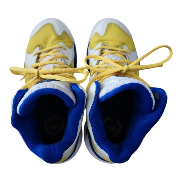 Under Armour Curry Spawn FloTro Basketball Sneaker Lightweight Yellow Blue 7.5 - Picture 5 of 8